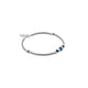 Silver Black and Silver Bead with Spring Design Anklet for Girls