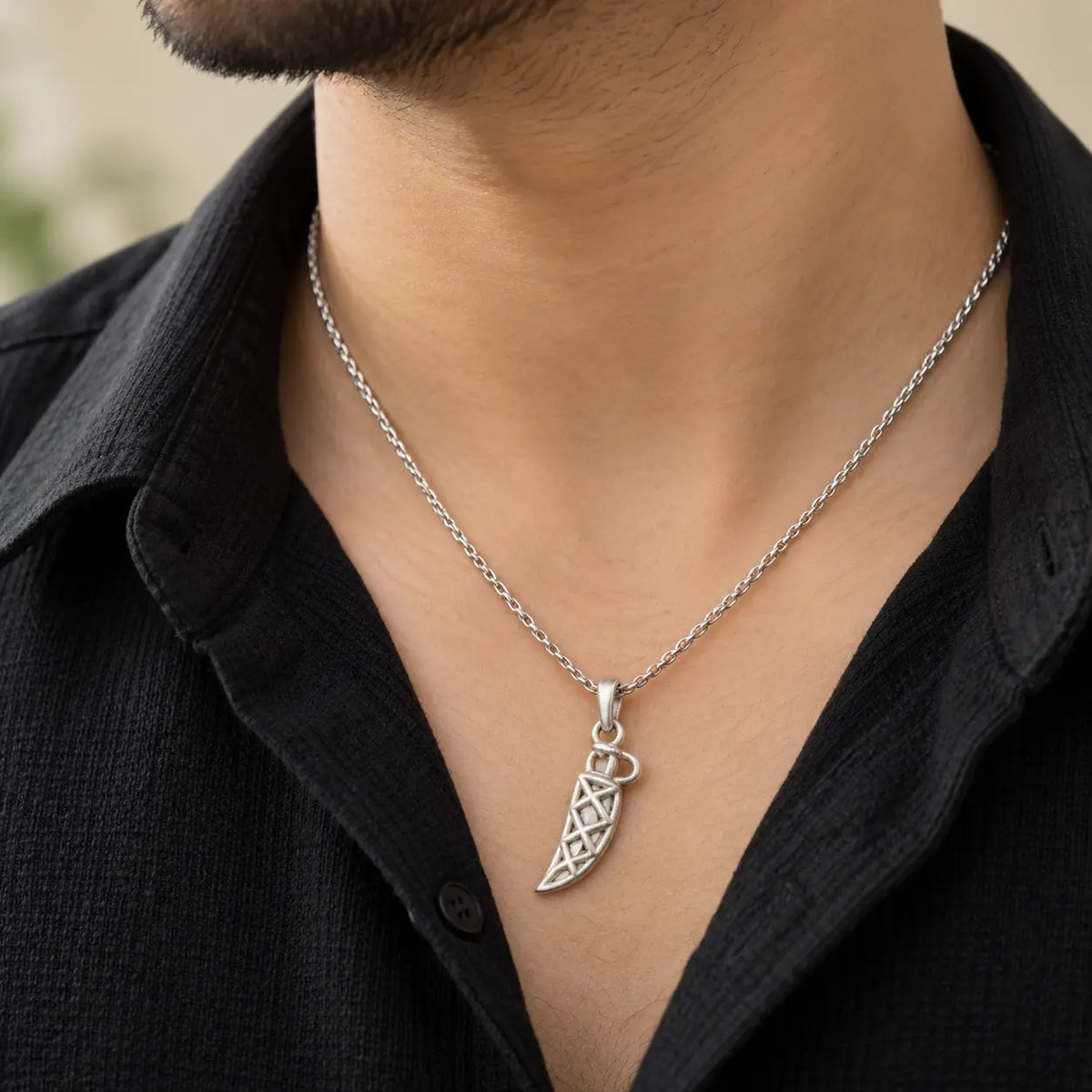 Silver Sword( talwar, chaku ) With Sheath Pendant