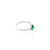 Silver Green Heart Gemstone Ring