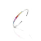 Sterling Silver Rainbow Radiance Kada for Women