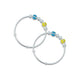 Sterling Silver Blue and Yellow Beads Kada for Boys