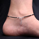 Silver Protective Evil Eyes With Black Beads Anklet