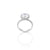 Sterling Silver Halo-Style Cubic Zirconia Women's Ring