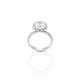 Sterling Silver Halo-Style Cubic Zirconia Women's Ring