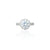 Sterling Silver Halo-Style Cubic Zirconia Women's Ring