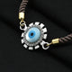 Stylish silver bracelet with an evil eye motif for good luck and protection