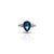 Sterling Silver Drop-Cut Blue Gemstone Ring for Girls