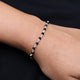 Silver Black Beads Bracelet for Girls