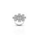 Silver Shiny Floral Girls Ring