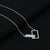 Sterling Silver Trendy Intersecting Rectangle Chain Pendant