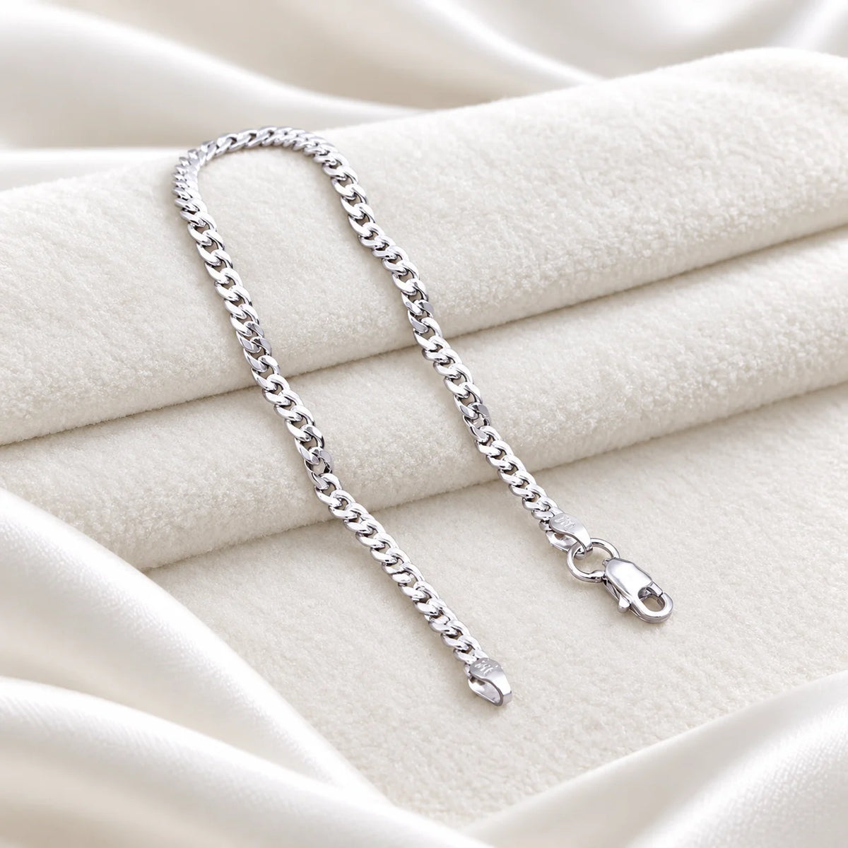 Sterling Silver Chain Mens Bracelet