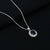 Sterling Silver Oval Shape Blue Stone Pendant for Girls