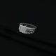 Silver Sturdy Mix Designer CZ Ring for Men