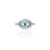 Silver Studded Evil Eyes Girls RIng