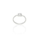 Silver Antique White Gems Girls Ring