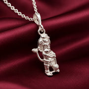 Sankat Mochan Hanuman Pendant in Pure Silver