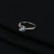 Silver Attractive Colorful Gems Girls Ring