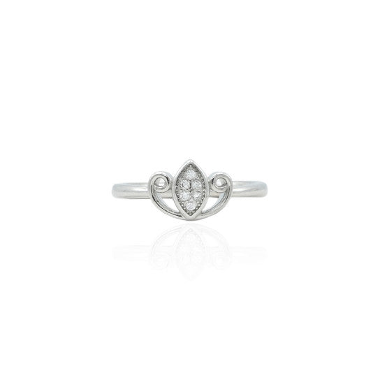 Silver ring with a furious design featuring minimal shiny gemstones, offering a sleek and modern look.