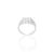 Silver Nine White Minimal Gem Boys Ring