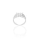 Silver Nine White Minimal Gem Boys Ring