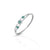 Elegant sterling silver bracelet for women with 'Diva's Prestige' design and green gems