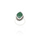 Silver Delight Green Ring