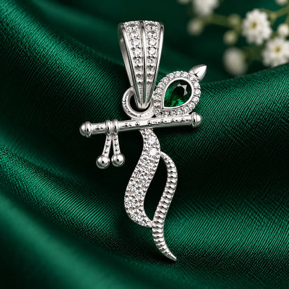 Silver Krishna Flute Pendant for Men & Women