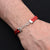 Silver Royal Red Knitted Kalava Moli Bracelet