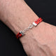 Silver Royal Red Knitted Kalava Moli Bracelet