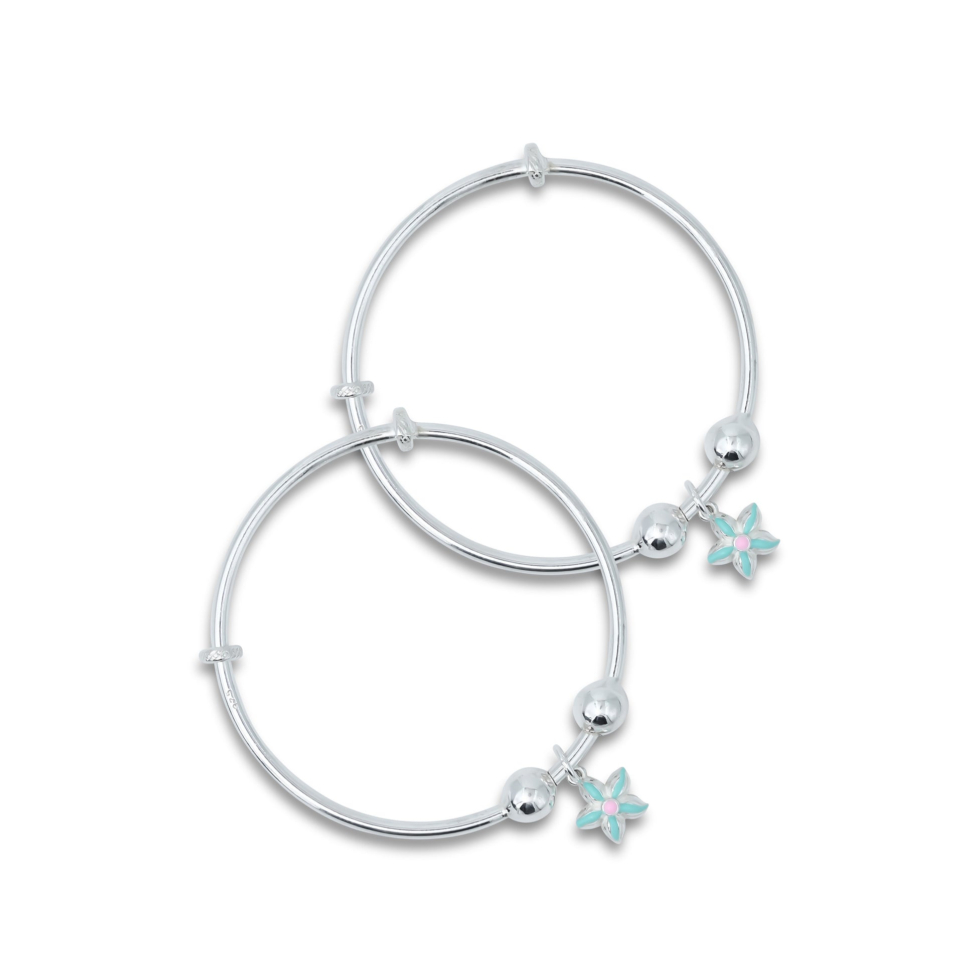 Sterling Silver Star Fish Design Kada for Boys - Unique Nautical-Inspired Bracelet