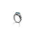 Elegant oval light blue stone ring for boys.