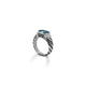 Elegant oval light blue stone ring for boys.