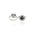 Silver Four White Gem Square Toe Rings