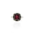 Silver ring featuring a stunning dark maroon gemstone, offering an elegant and rich look.