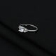 Silver Fashionable White Gem Girls Ring