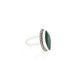 Silver Delight Green Ring