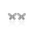 Silver "Gleaming Butterfly" Girls Earrings