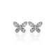 Silver "Gleaming Butterfly" Girls Earrings