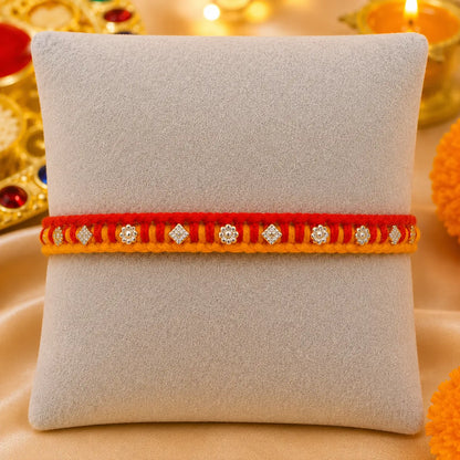 Handcrafted Silver Buds Rakhi Assorted Design