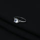 Sterling Silver Minimalist Cubic Zirconia Solitaire Ring for Women