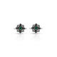 Silver Center Green Round Gem Stone with Flower Design Bichhiya for Girls