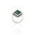 Silver Beautiful Green Stone Girls Ring