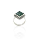 Silver Beautiful Green Stone Girls Ring