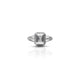 Sterling Silver Emerald Cut Simulated Diamond Ring