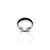 Sterling Silver Glossy Black Ring for Girls