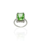 Elegant Sterling Silver 'Beauty of Nature' Green Ring for Girls