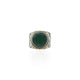 Silver: Dedicate Of Stylish Green Stone Ring