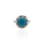 Silver Dreamy Oceanic Blue Stone Ring