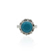 Silver Dreamy Oceanic Blue Stone Ring