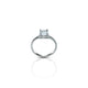 Sterling Silver Minimalist Cubic Zirconia Solitaire Ring for Women